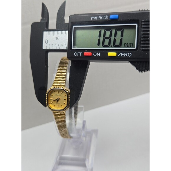 Vintage Helbros 25291 Womens Gold Tone Quartz Dress Watch Dainty New Battery main image 10